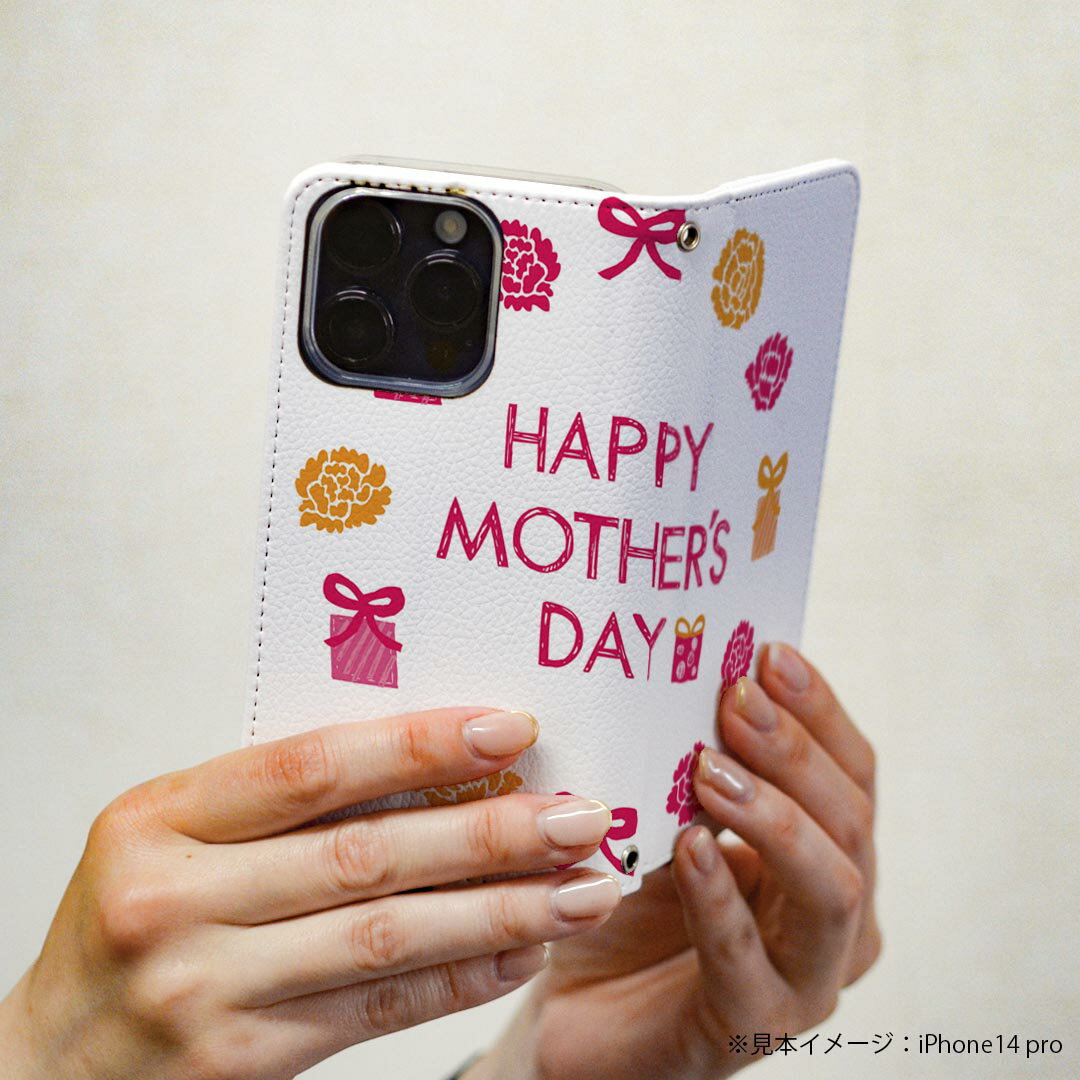 Xperia 5 V 用 SO-53D / SOG12 共通対応 ケース 手帳型 012950 母の日　カーネーション　花