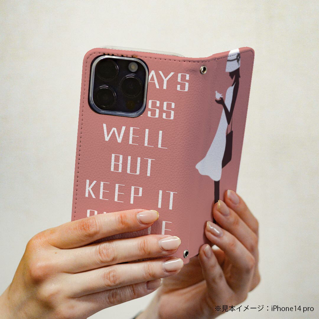 AQUOS R2 SH-03K アクオスR2 専用 ケース カバー 手帳型 マグネット式 ピタッと閉まる レザーケース sh03k カード収納 ポケット igcase 013833 ガーリー　ファッション　英語