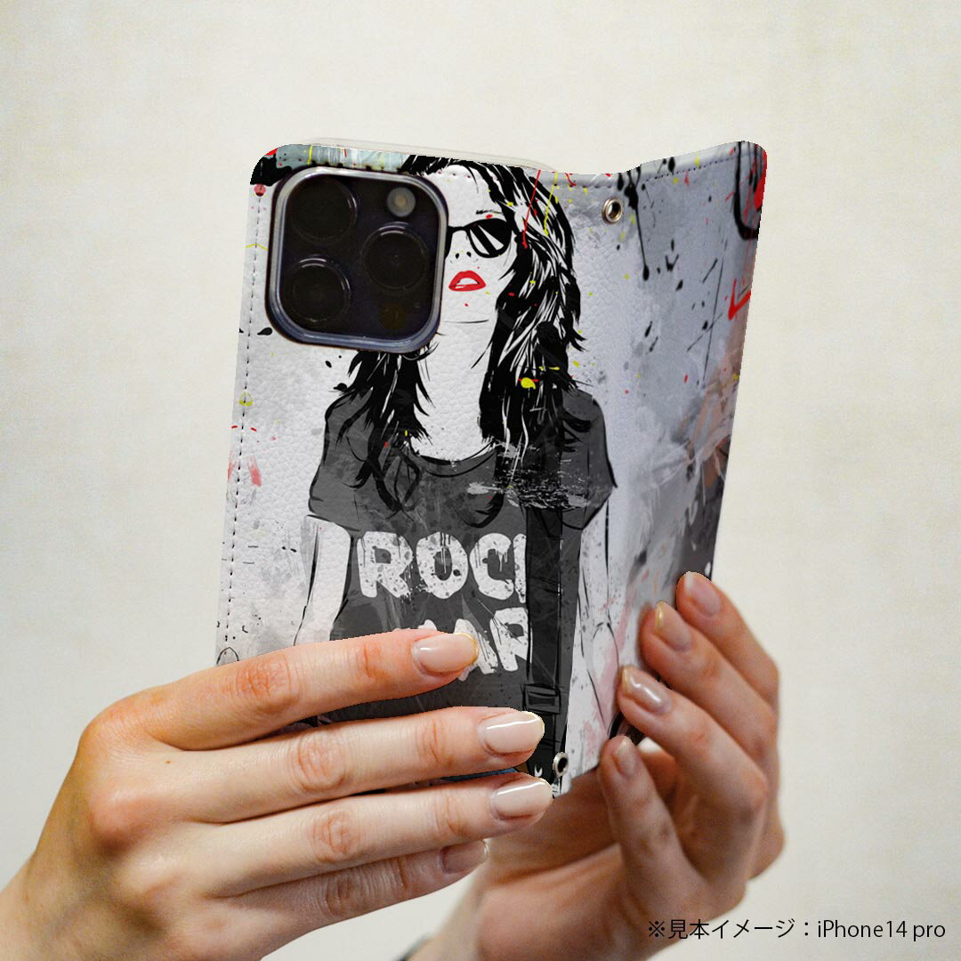 arrows NX F-01K アローズ NX 専用 ケース カバー 手帳型 マグネット式 ピタッと閉まる レザーケース f01k カード収納 ポケット igcase 014209 音楽　楽器　ロック