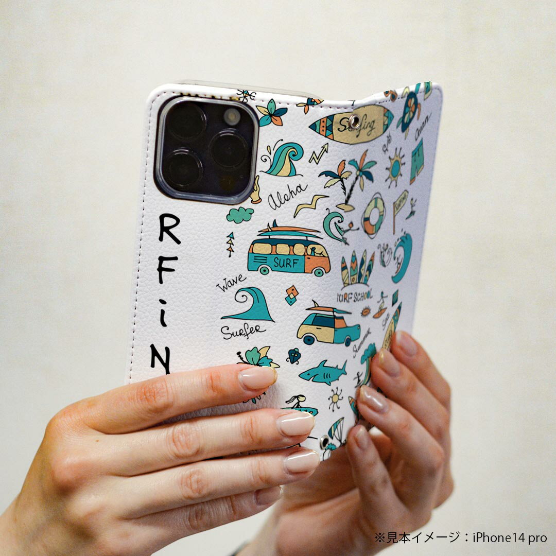 URBANO V04 KYV45 アルバーノ urbanov04 専用 ケース カバー 手帳型 マグネット式 ピタッと閉まる レザーケース sc02k カード収納 ポケット igcase 014306 サーフィン　海　イルカ