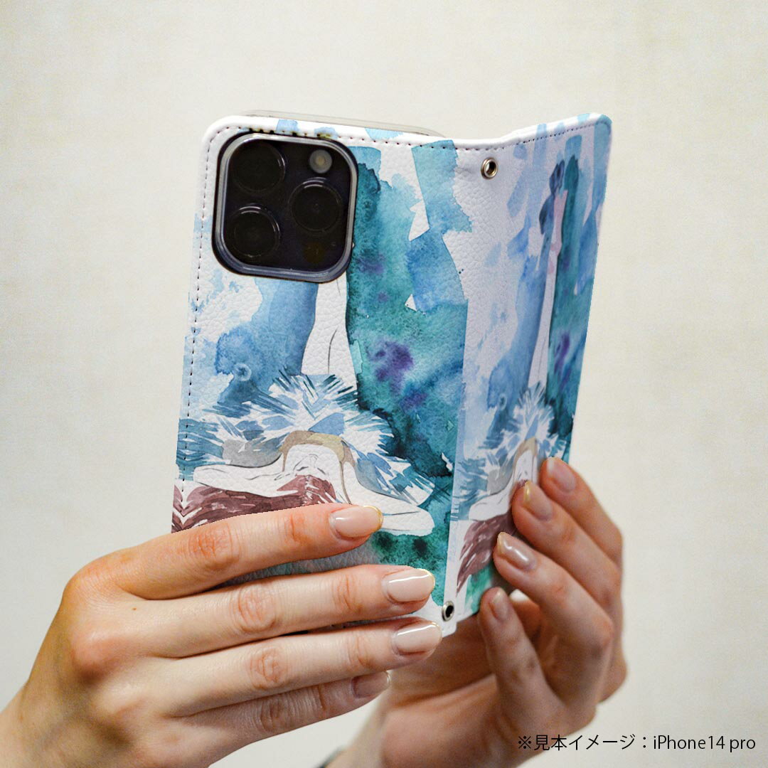 iPhoneX iPhone 10 アイフォーン エックス　テン 専用 ケース カバー 手帳型 マグネット式 ピタッと閉まる レザーケース iphone x カード収納 ポケット igcase 014390 人物　バレエ　イラスト