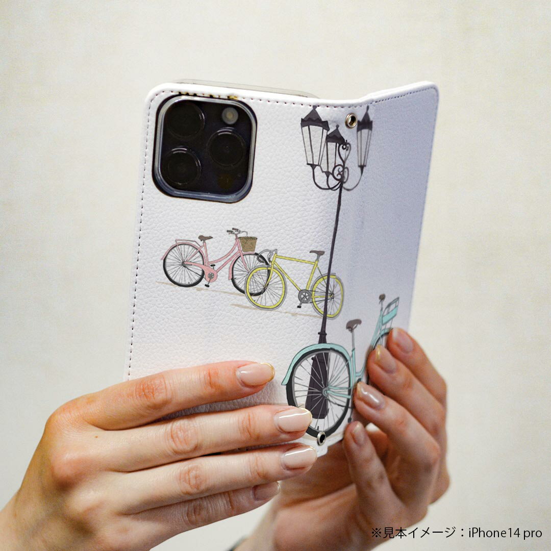 AQUOS R5G SH-51A アクオスr5g 専用 ケース カバー 手帳型 sh51a マグネット式 ピタッと閉まる レザーケース カード収納 ポケット igcase 014435 自転車　おしゃれ