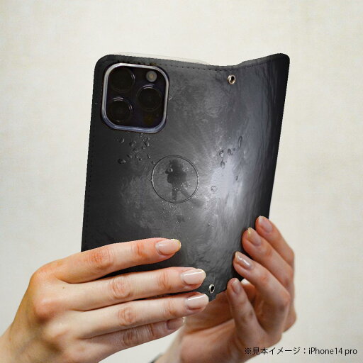 AQUOS PHONE ZETA SH-06E アクオスフォンゼータ 専用 ケース カバー 手帳型 マグネット式 ピタッと閉まる レザーケース sh06e カード収納 ポケット igcase 014529 モノクロ 海 ダイビング