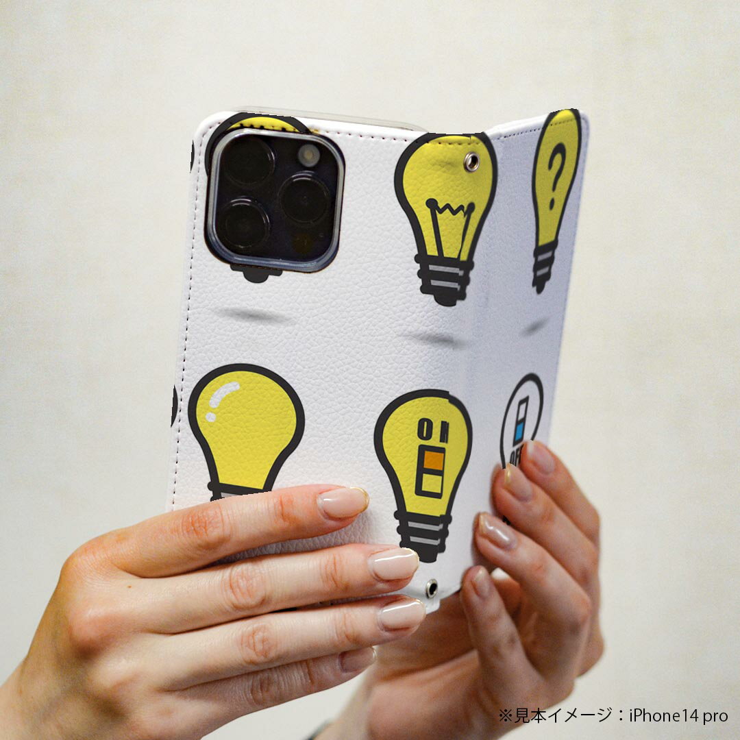 Galaxy S20 5G SCG01 ギャラクシー 専用 ケース カバー 手帳型 マグネット式 ピタッと閉まる レザーケース sc02k カード収納 ポケット igcase 014610 アイコン　電球　ライト