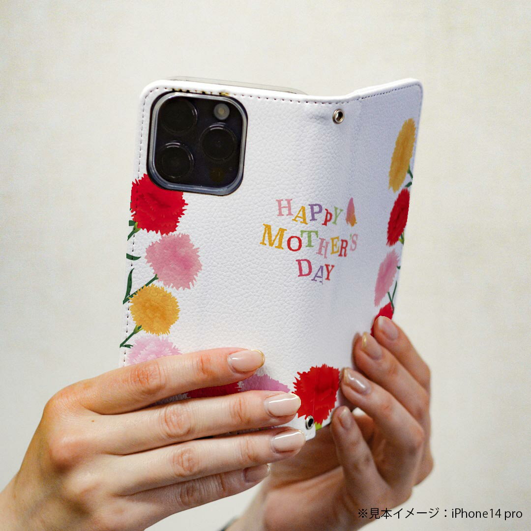 arrows NX F-01J アローズ NX 専用 ケース カバー 手帳型 マグネット式 ピタッと閉まる レザーケース f01j カード収納 ポケット igcase 015313 母の日　バラ　花　母　カーネーション