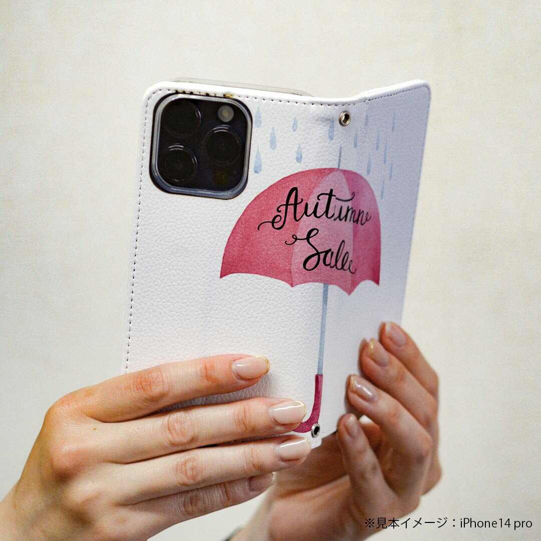 Galaxy S20 5G SC-51A ギャラクシー 専用 ケース カバー 手帳型 マグネット式 ピタッと閉まる レザーケース sc51a カード収納 ポケット igcase 015348 雨　傘　英字　赤