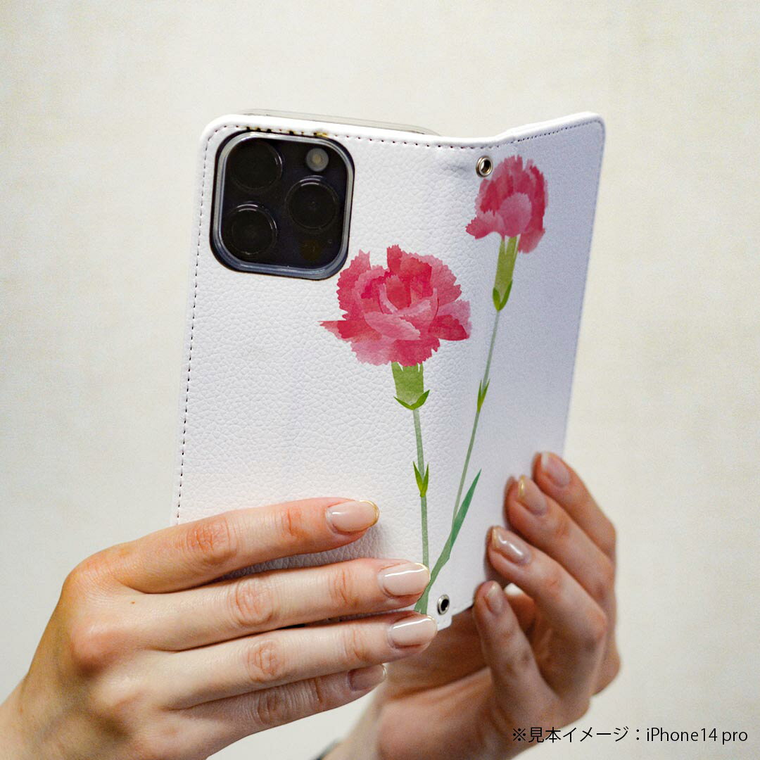 Xperia XZ SO-01J エクスペリア XZ so01j 専用 ケース カバー 手帳型 マグネット式 ピタッと閉まる レザーケース カード収納 ポケット igcase 015503 カーネーション　バラ　ピンク　花　植物 — vista 3