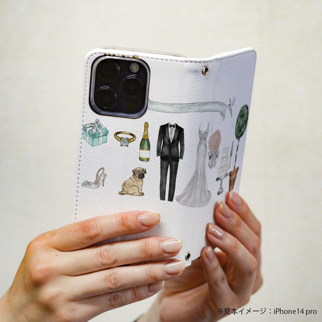 Galaxy S9 SC-02K ギャラクシー 専用 ケース カバー 手帳型 マグネット式 ピタッと閉まる レザーケース sc02k カード収納 ポケット igcase 015560 結婚　結婚式　ドレス　タキシード