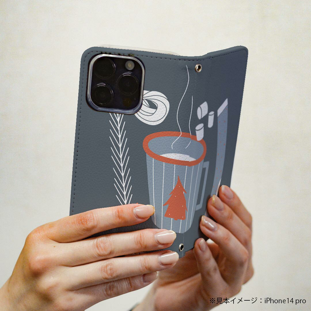 Xperia XZ2 Premium SO-04K 専用 ケース カバー 手帳型 マグネット式 ピタッと閉まる レザーケース so04k カード収納 ポケット igcase 015737 カフェ　食べ物　飲み物