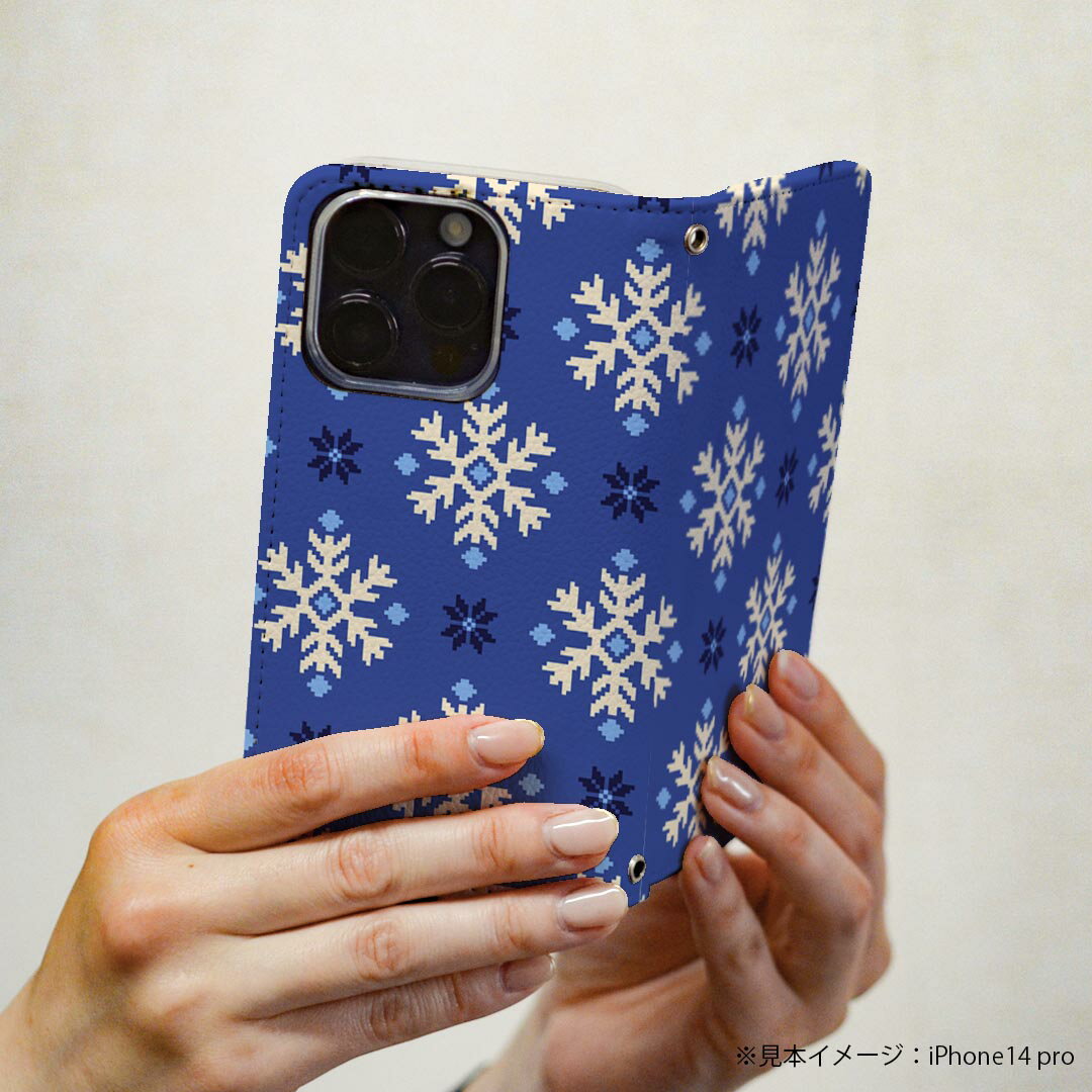 LG V60 ThinQ 5G L-51A 専用 ケース カバー 手帳型 l51a マグネット式 ピタッと閉まる レザーケース カード収納 ポケット igcase 015768 雪の結晶　柄