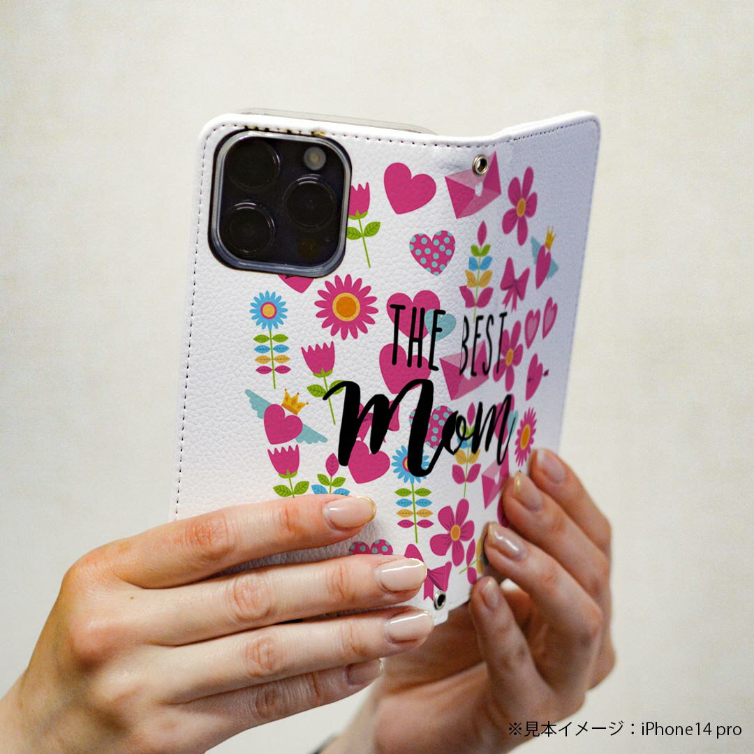 Xperia 10 III エクスペリア SO-52B SOG04 共通対応 専用 ケース カバー 手帳型 マグネット式 ピタッと閉まる レザーケース so52b カード収納 ポケット igcase 015820 母の日　ハート　花