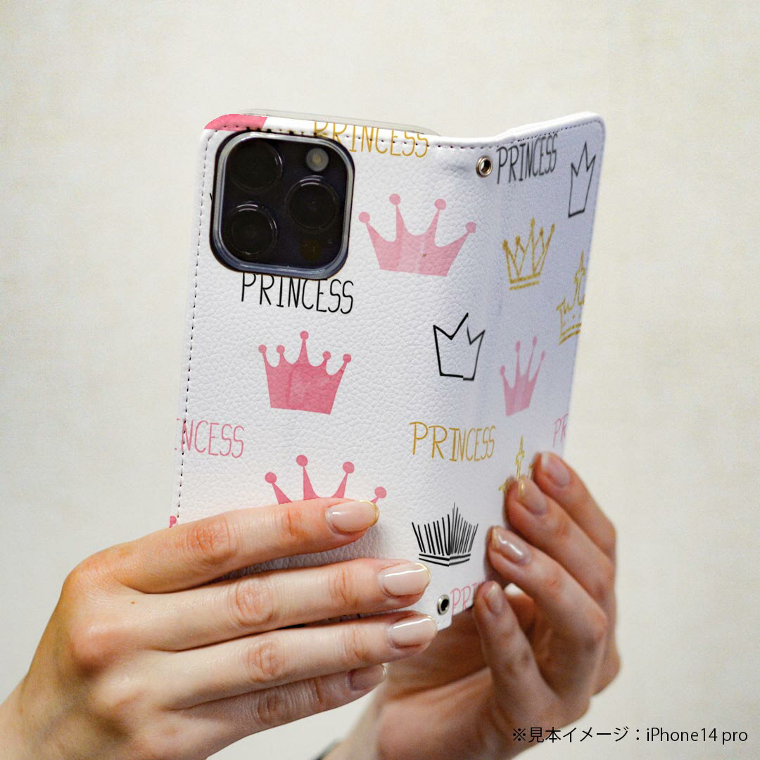 iPhone16 6.1インチ 専用 各キャリア iPhone 16 共通対応 ケース カバー 手帳型 マグネット式 ピタッと閉まる レザーケース iphone 16 カード収納 ポケット igcase 015933 ティアラ　プリンセス