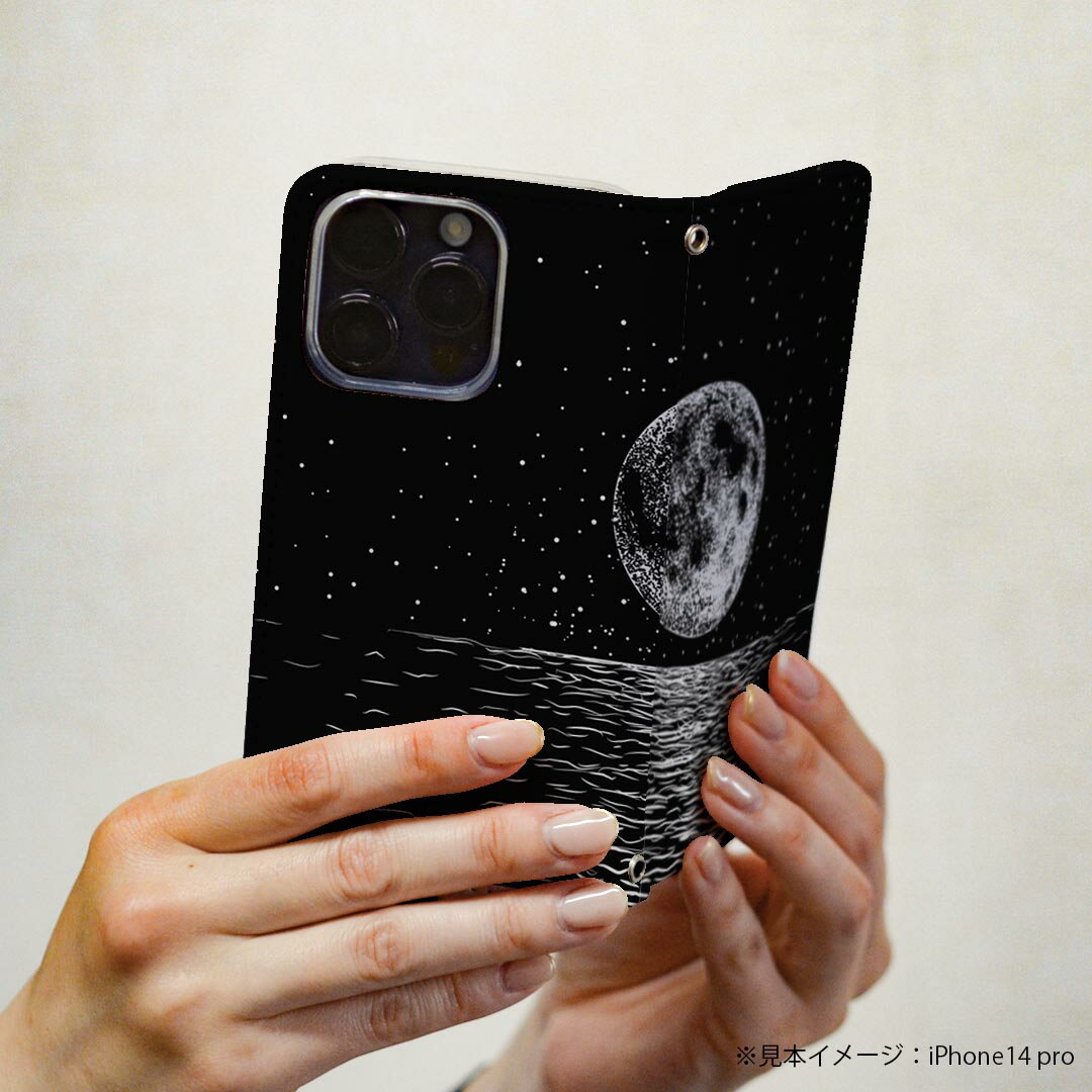 AQUOS zero5G basic SHG02 アクオス 専用 ケース カバー 手帳型 shg02 マグネット式 ピタッと閉まる レザーケース カード収納 ポケット igcase 016051 月　地球　宇宙　海