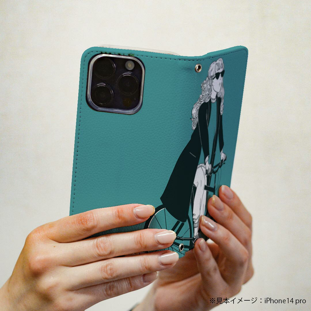 Xperia 5 III 用 スマホカバー SO-53B / SOG05 共通対応 ケース カバー 手帳型 マグネット式 ピタッと閉まる レザーケース カード収納 ポケット 016146 女の子　イラスト