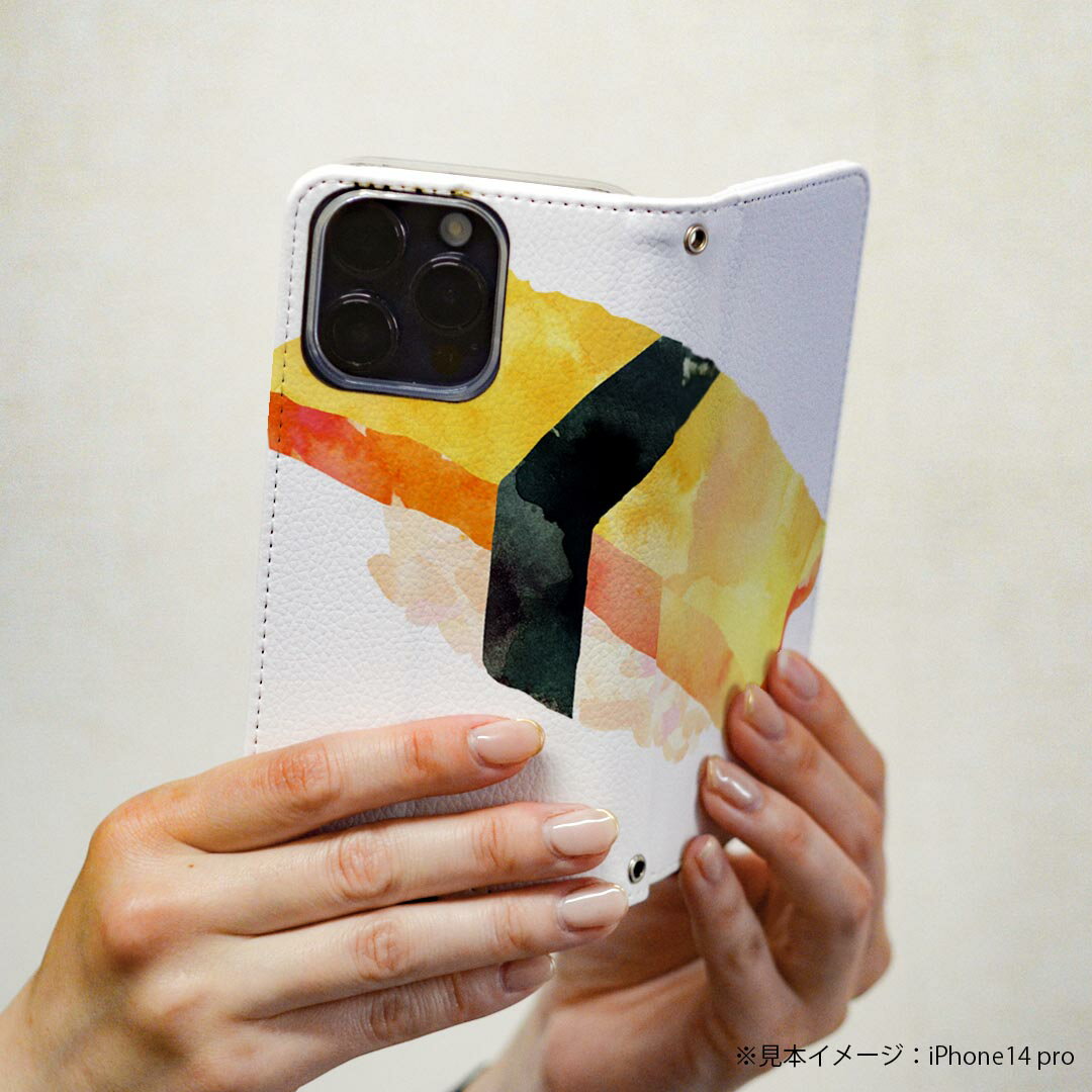 GRATINA KYV48 ケース 専用 ケース カバー 手帳型 マグネット式 ピタッと閉まる レザーケース kyv48 カード収納 ポケット igcase 016177 お寿司　食べ物　和食