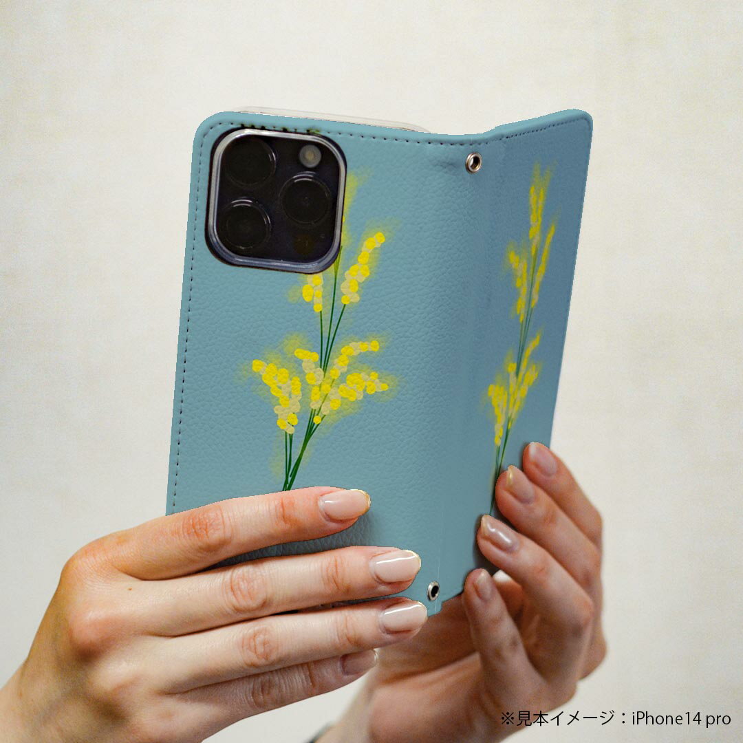 iPhone15pro 6.1インチ 専用 各キャリア iPhone15 Pro プロ 共通対応 ケース カバー 手帳型 マグネット式 ピタッと閉まる レザーケース カード収納 ポケット igcase 016280 植物　草