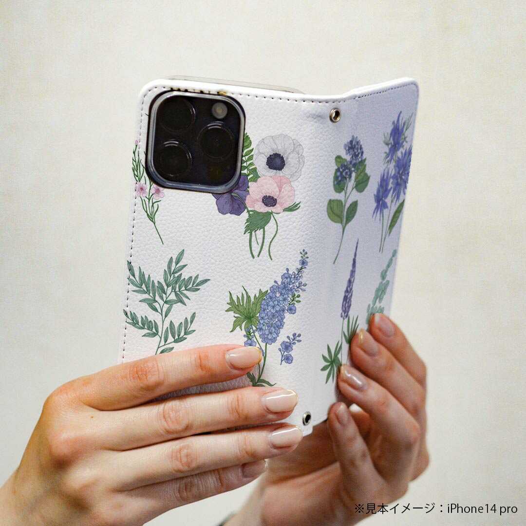 Galaxy S9 SC-02K ギャラクシー 専用 ケース カバー 手帳型 マグネット式 ピタッと閉まる レザーケース sc02k カード収納 ポケット igcase 016409 花　植物