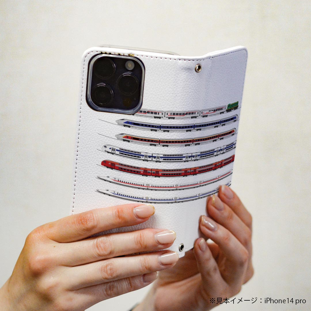Galaxy A20SC-02M Galaxy sc02m Cubierta de estuche dedicada Portátil Cierre magnético Estuche de cuero Estuche para tarjetas Bolsillo igcase017520 Vehículo Línea de tren Tren — vista 3