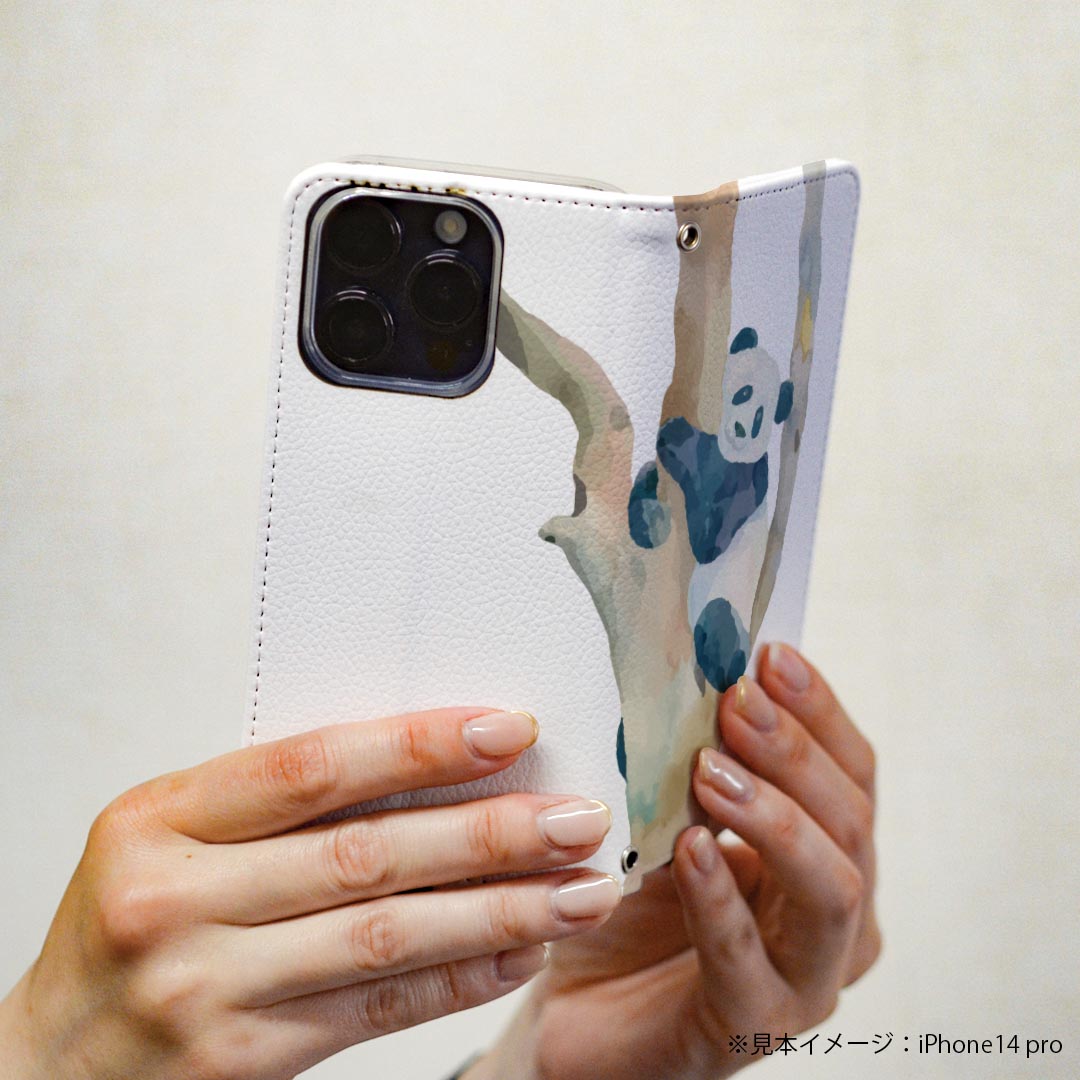 Xperia 5 V 用 SO-53D / SOG12 共通対応 ケース 手帳型 017542 パンダ　Panda　動物