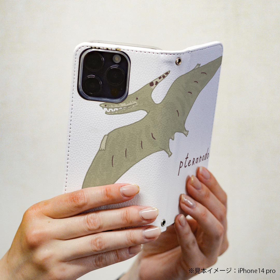 Xperia 5 SOV41 エクスぺリア ファイブ xperia5 専用 ケース カバー 手帳型 マグネット式 ピタッと閉まる レザーケース sov41 カード収納 ポケット igcase 017563 ダイナソー　 ダイナソー　恐竜　Dinosaur　プテラノドン