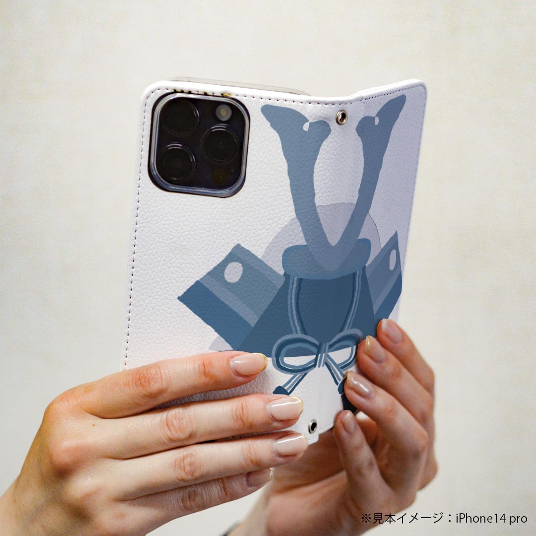 L-01K V30+ LG 専用 ケース カバー 手帳型 マグネット式 ピタッと閉まる レザーケース l01k カード収納 ポケット igcase 017650 子供の日 兜　端午の節句　カブト