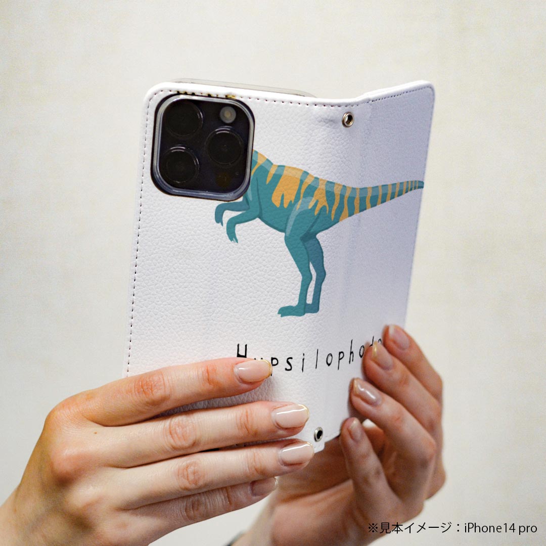 iPhoneX iPhone 10 アイフォーン エックス　テン 専用 ケース カバー 手帳型 マグネット式 ピタッと閉まる レザーケース iphone x カード収納 ポケット igcase 017687 恐竜 ヒプシロフォドン　Hypsilophodon　恐竜