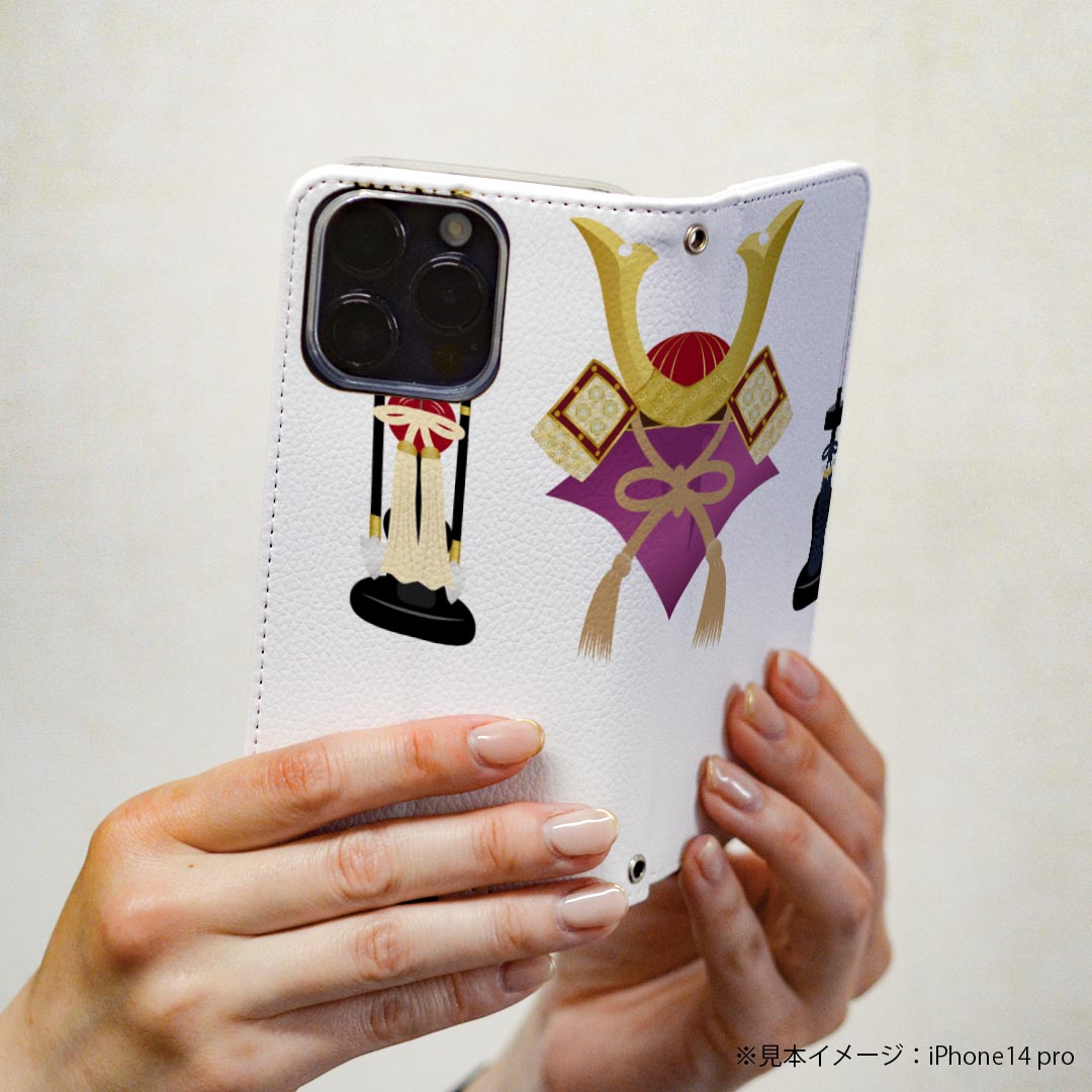 Galaxy Note8 SC-01K ギャラクシー ノートエイト sc01k 専用 ケース カバー 手帳型 マグネット式 ピタッと閉まる レザーケース カード収納 ポケット igcase 017788 こどもの日 カブト　刀　兜