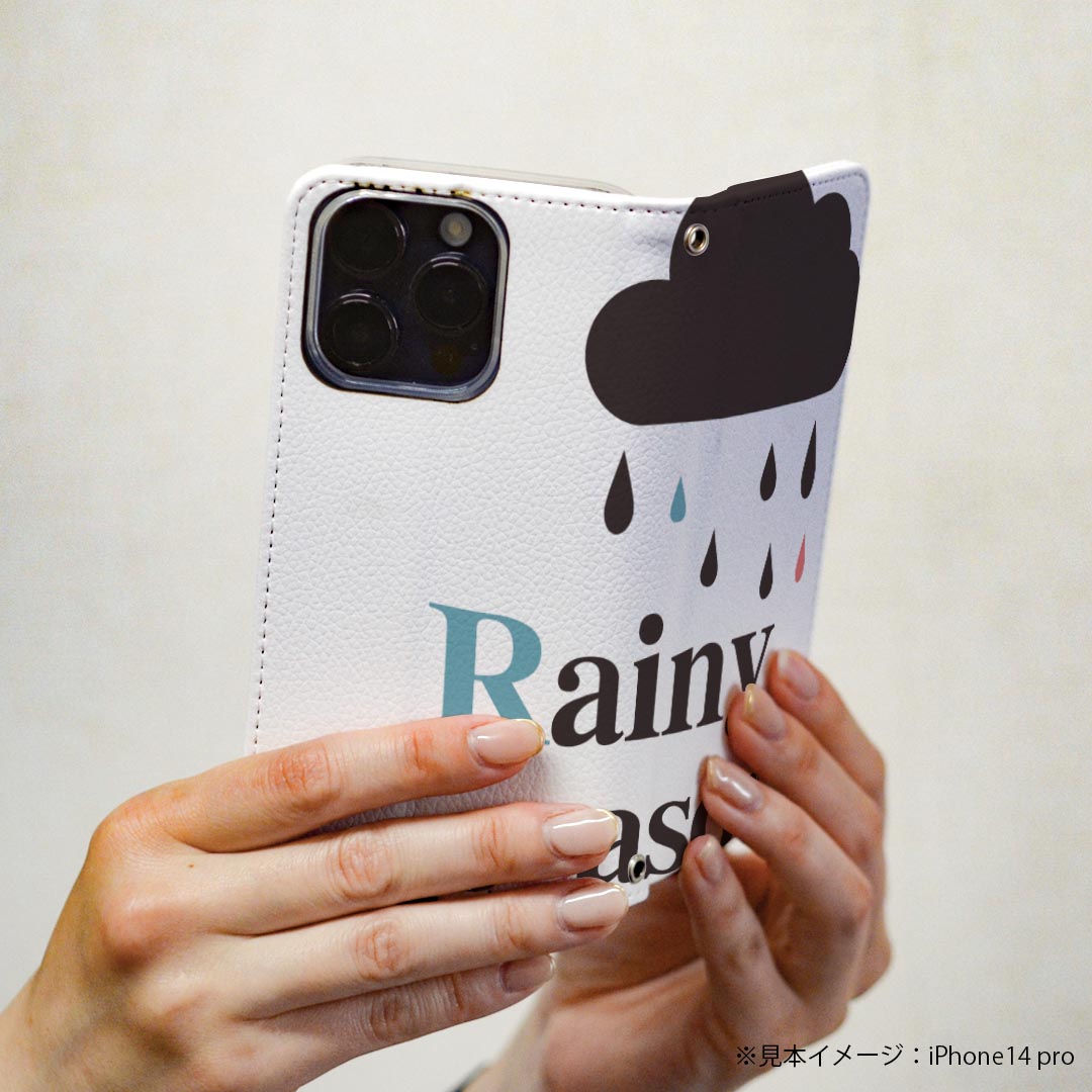 Xperia Z5 SOV32 エクスペリア 専用 ケース カバー 手帳型 マグネット式 ピタッと閉まる レザーケース sov32 カード収納 ポケット igcase 017799 梅雨 梅雨　雲　風船　rainy　season