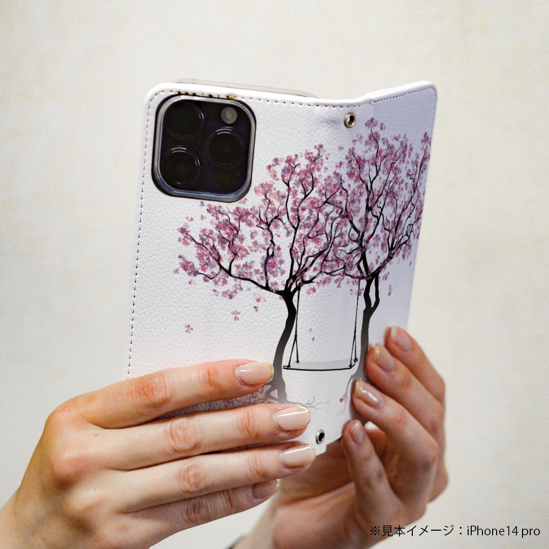 arrows Be4 F-41A アローズビー4 専用 ケース カバー 手帳型 マグネット式 ピタッと閉まる レザーケース f41a カード収納 ポケット igcase 017846 春　桜 桜　春　入園　入学