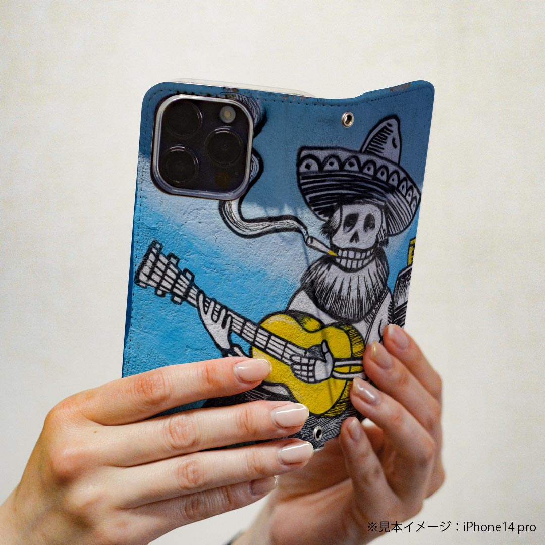 Galaxy S22 SC-51C / SCG13 共通対応 専用 ケース カバー 手帳型 マグネット式 ピタッと閉まる レザーケース sc51c カード収納 ポケット igcase 018317 グラフィティ アート