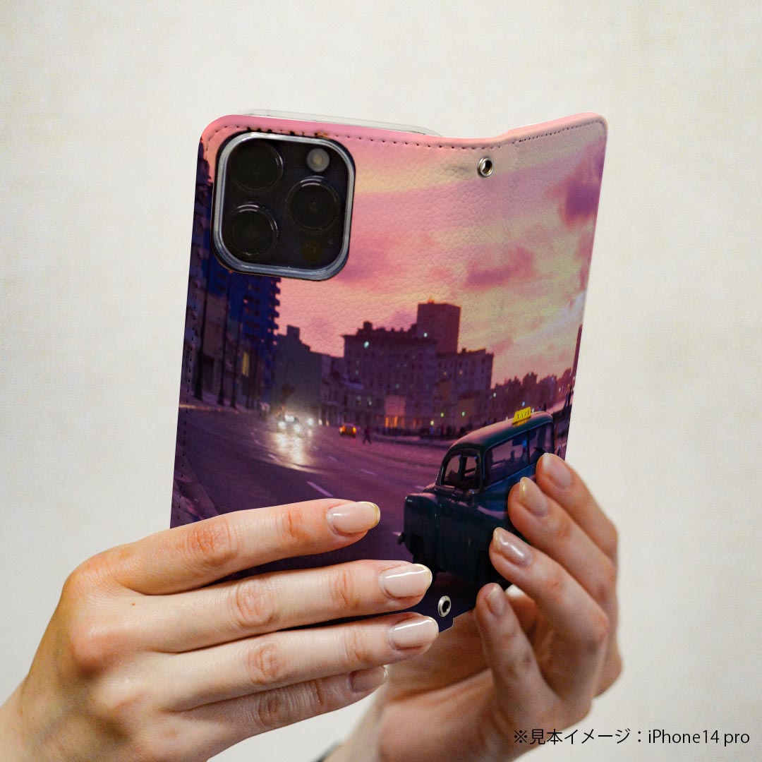 Galaxy A51 5G SC-54A ギャラクシー 専用 ケース カバー 手帳型 マグネット式 ピタッと閉まる レザーケース sc54a カード収納 ポケット igcase 018345 夜景 都会 アート