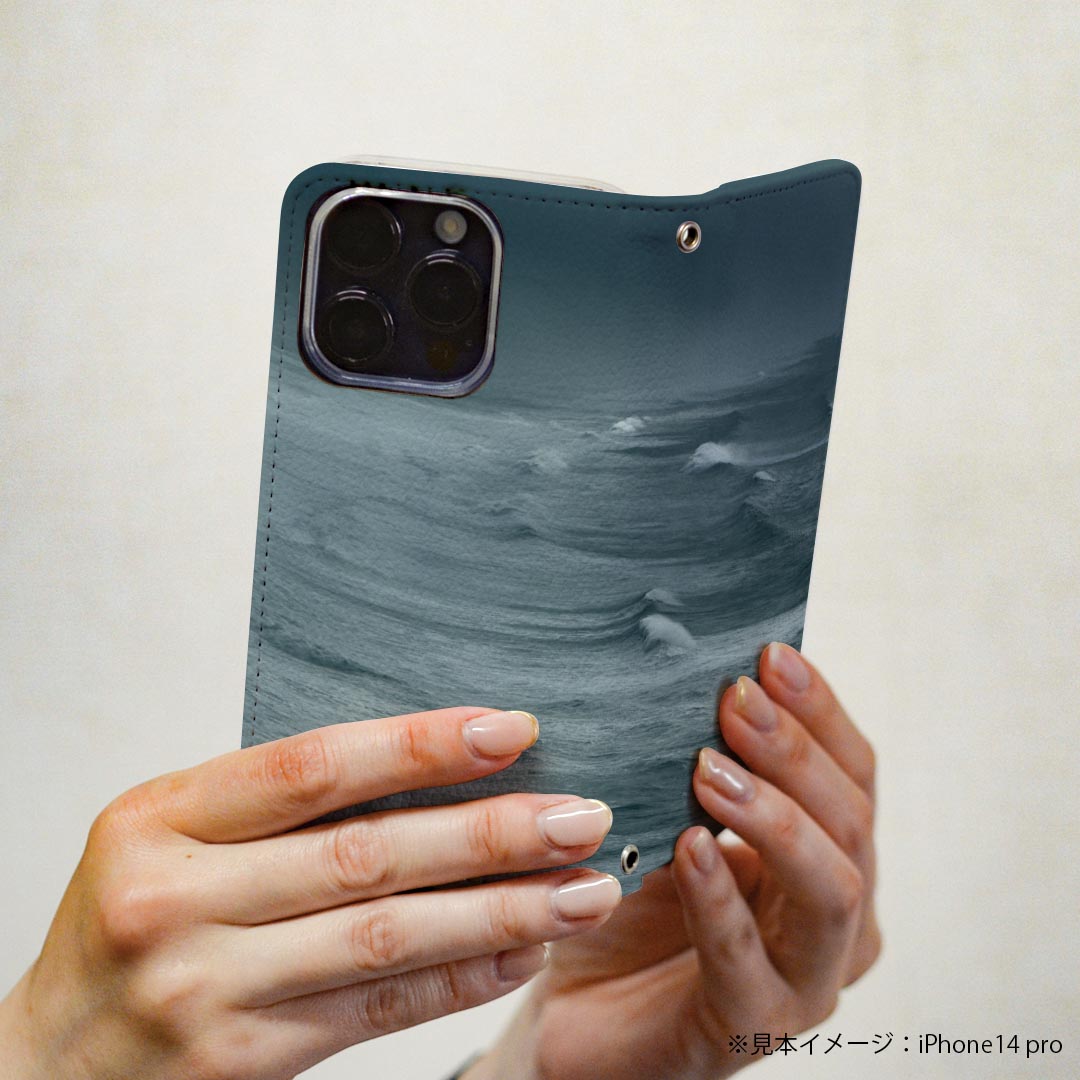 Xperia XZ3 SO-01L エクスペリア XZ3 専用 ケース カバー 手帳型 マグネット式 ピタッと閉まる レザーケース so01l カード収納 ポケット igcase 018356 海 写真