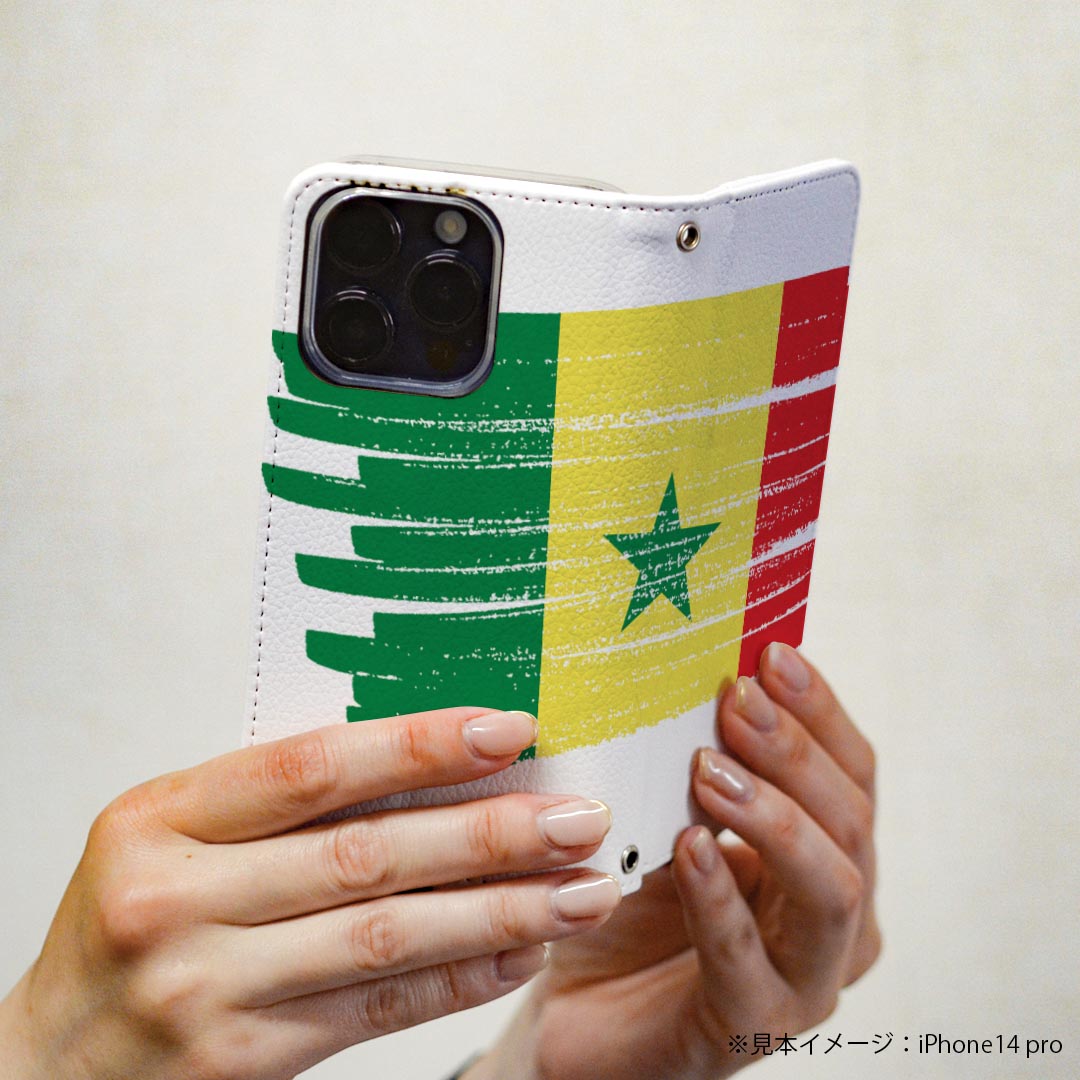 Xperia 10 IV SO-52C SOG07 共通対応 専用 ケース カバー 手帳型 マグネット式 ピタッと閉まる レザーケース so52c カード収納 ポケット igcase 018554 国旗 senegal セネガル
