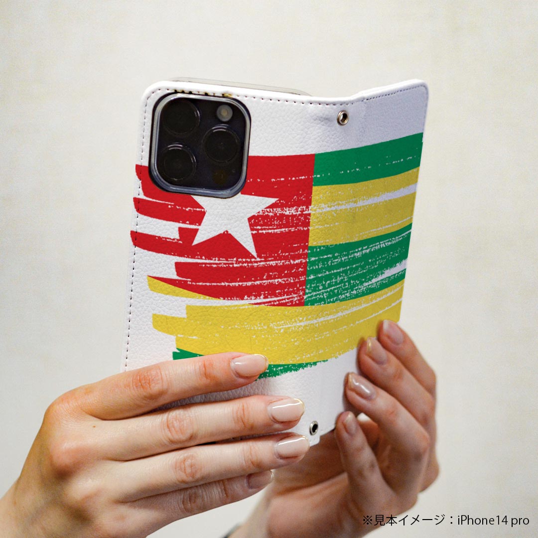 iPhone 6 Plus / iPhone 6s Plus / iPhone 7 Plus / iPhone 8 Plus Exclusivo Cobertura de la caja Manual Magnético Pintado y cerrado Cajón de la tarjeta de plástico Bolsillo igcase 018582 Bandera nacional togo Togo — vista 3