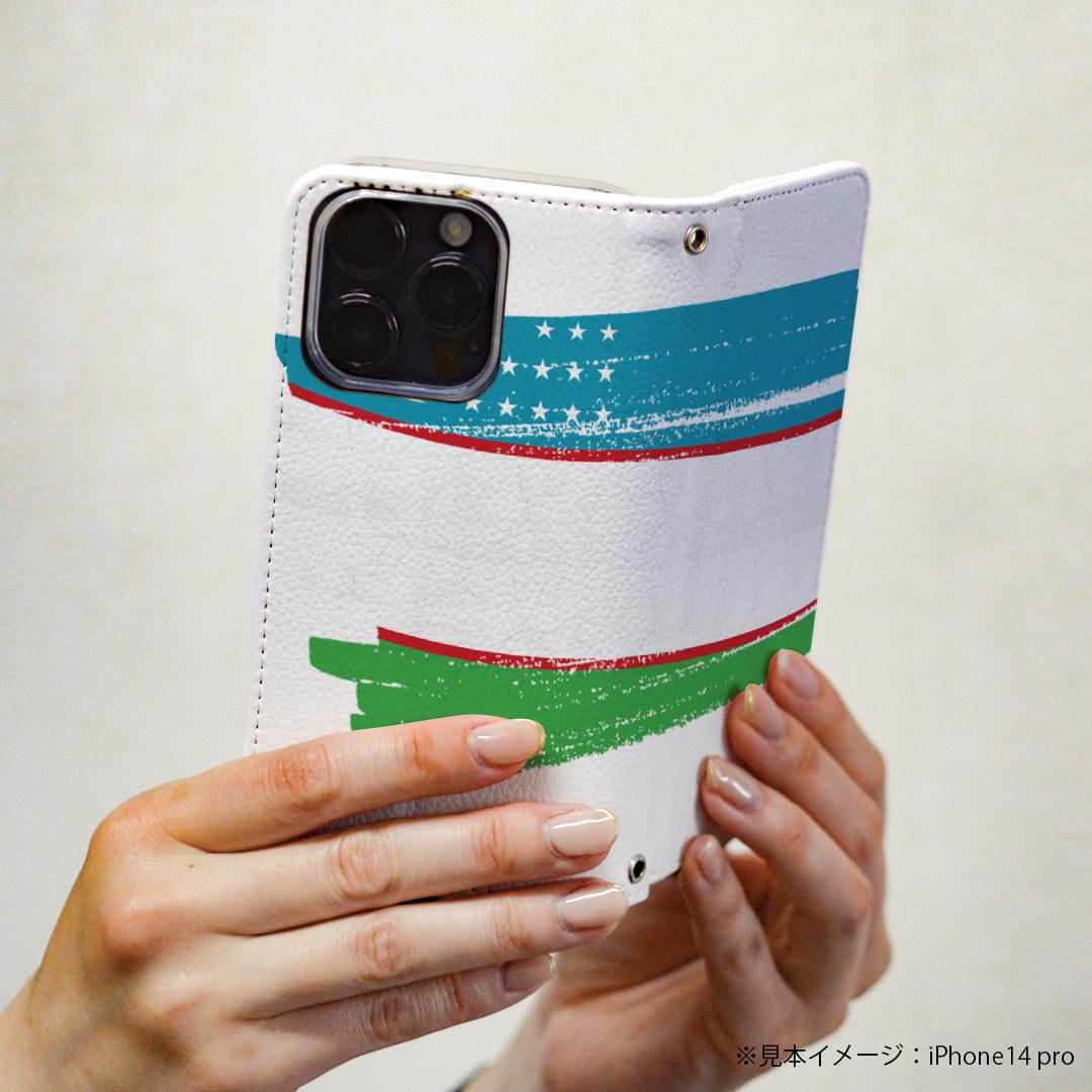 Xperia 1 IV エクスペリア SO-51C / SOG06 / A201SO 共通対応 専用 ケース カバー 手帳型 so51c マグネット式 ピタッと閉まる レザーケース カード収納 ポケット igcase 018595 国旗 uzbekistan ウズベキスタン