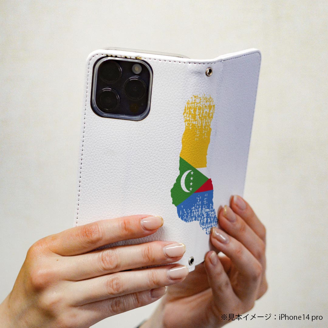 Disney Mobile on docomo DM-01K 専用 ケース カバー 手帳型 マグネット式 ピタッと閉まる レザーケース dm01k カード収納 ポケット igcase 018800 国旗 comoros コモロ