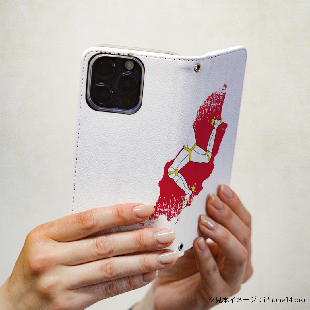 AQUOS R2 SH-03K アクオスR2 専用 ケース カバー 手帳型 マグネット式 ピタッと閉まる レザーケース sh03k カード収納 ポケット igcase 018855 国旗 isle_of_man マン島