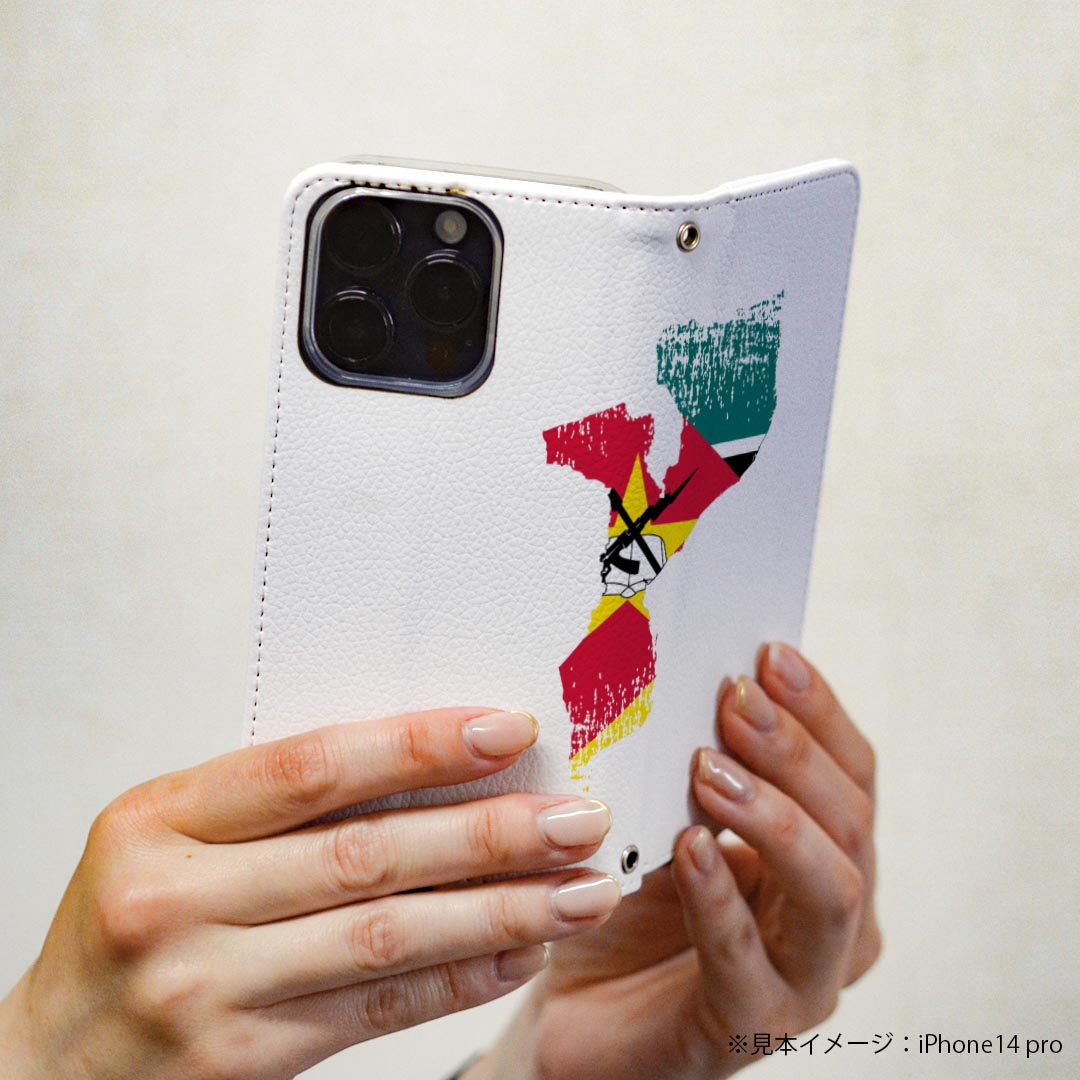 Galaxy A54 5G ギャラクシー SC-53D SCG21 専用 ケース 共通対応 カバー 手帳型 マグネット式 ピタッと閉まる レザーケース sc53d カード収納 ポケット igcase 018894 国旗 mozambique モザンビーク