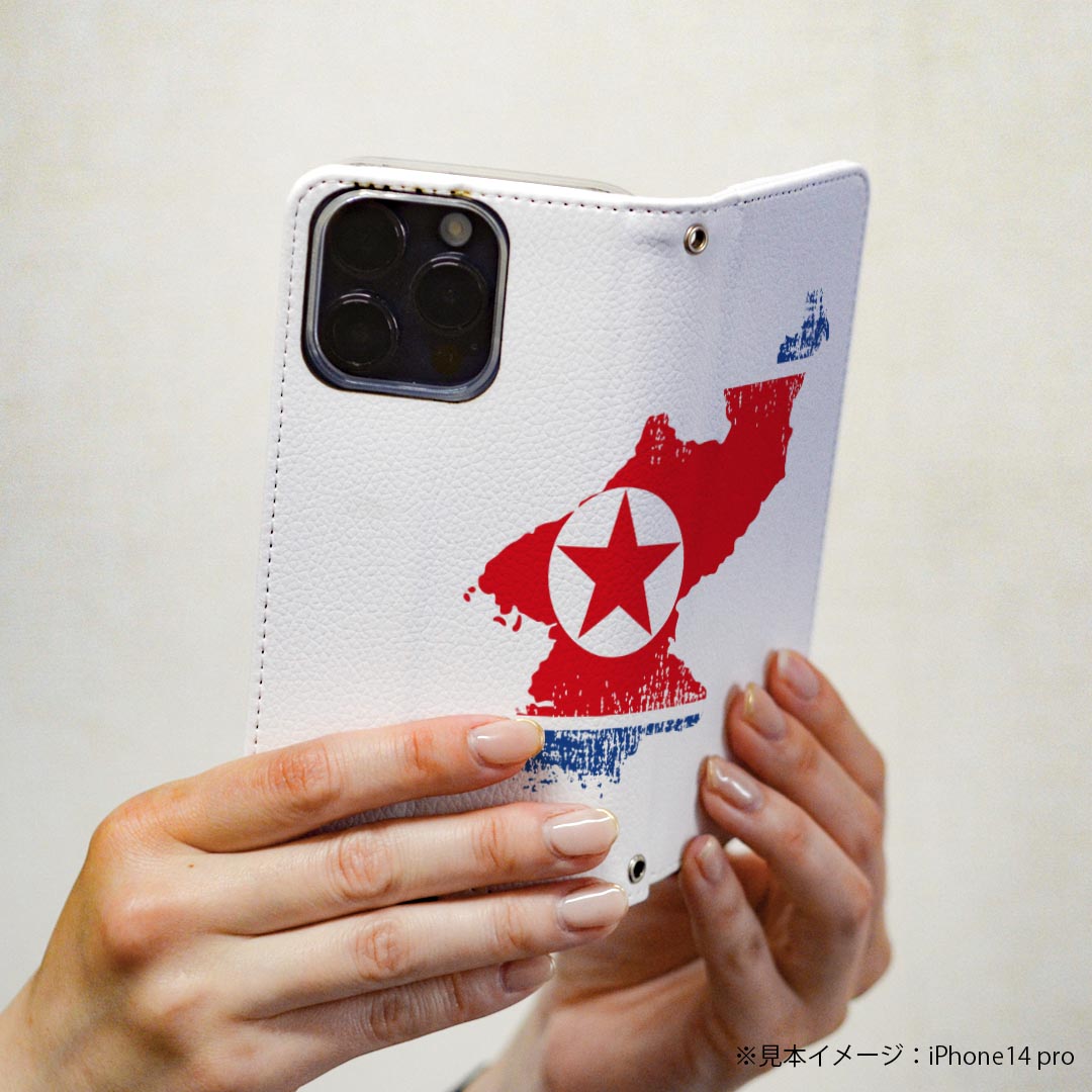 LG V60 ThinQ 5G L-51A 専用 ケース カバー 手帳型 l51a マグネット式 ピタッと閉まる レザーケース カード収納 ポケット igcase 018909 国旗 north_korea 北朝鮮