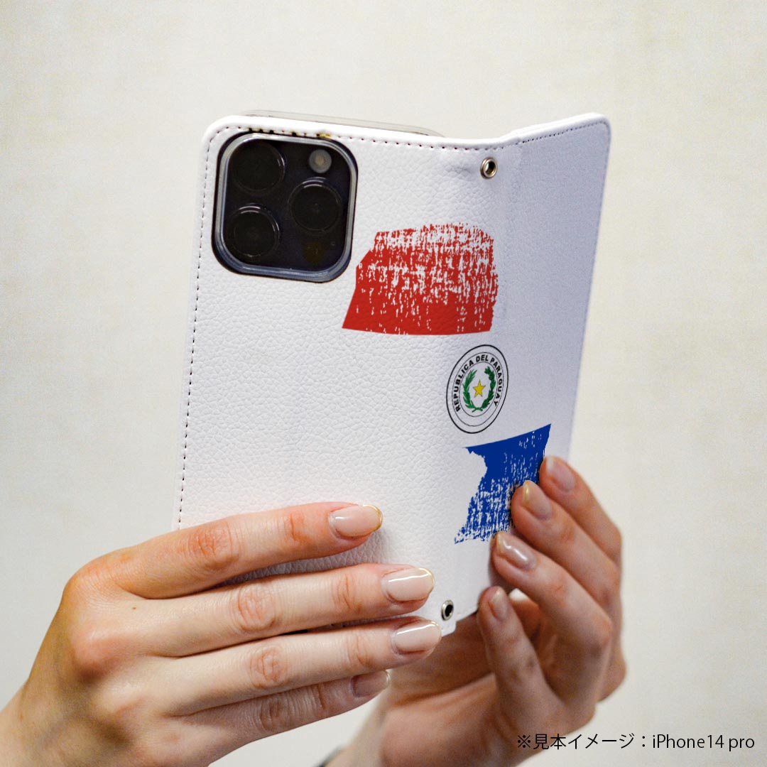 Xperia Ace III SO-53C SOG08 共通対応 専用 ケース カバー 手帳型 マグネット式 ピタッと閉まる レザーケース so53c カード収納 ポケット igcase 018920 国旗 paraguay パラグアイ