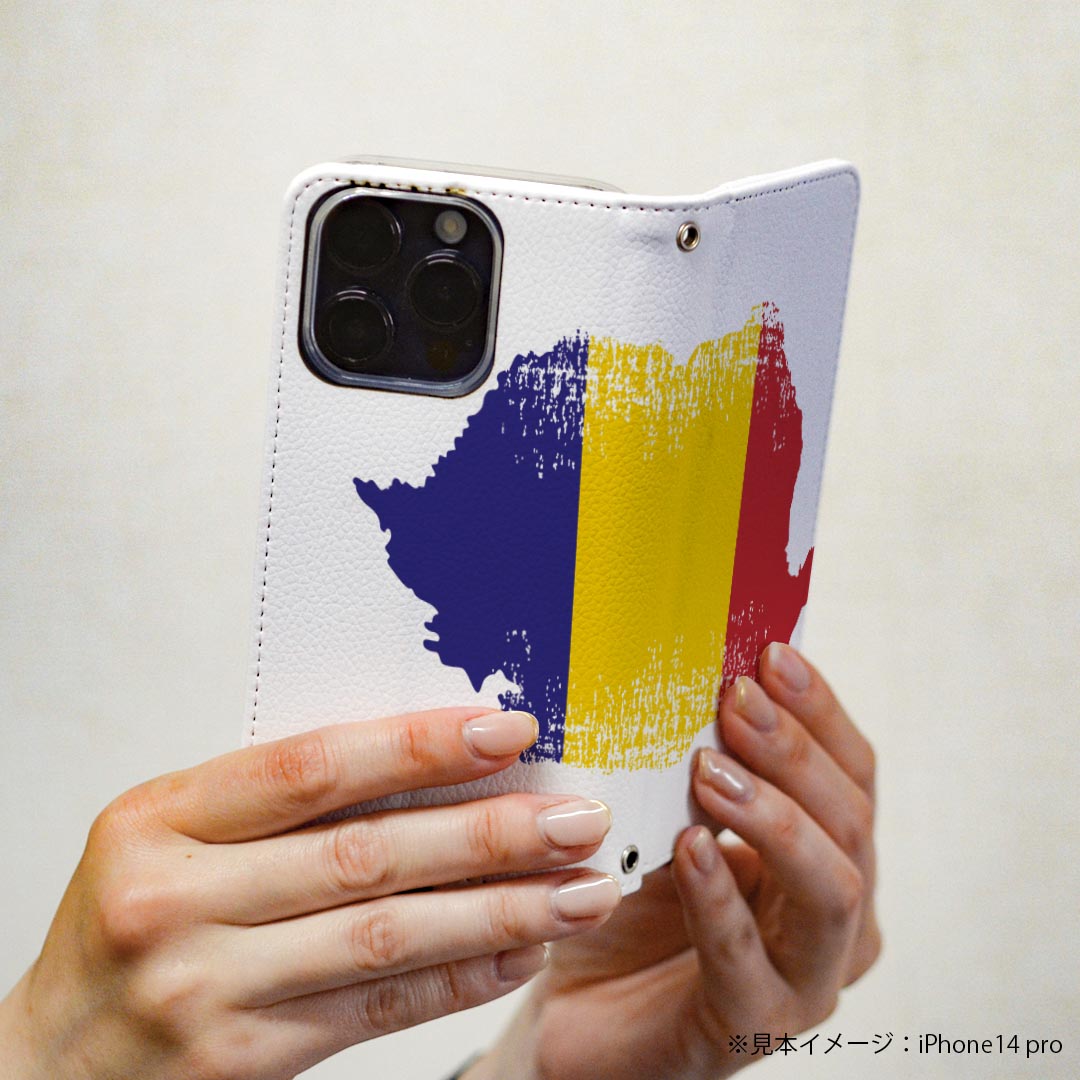 Galaxy A20 SC-02M ギャラクシー sc02m 専用 ケース カバー 手帳型 マグネット式 ピタッと閉まる レザーケース カード収納 ポケット igcase 018929 国旗 romania ルーマニア