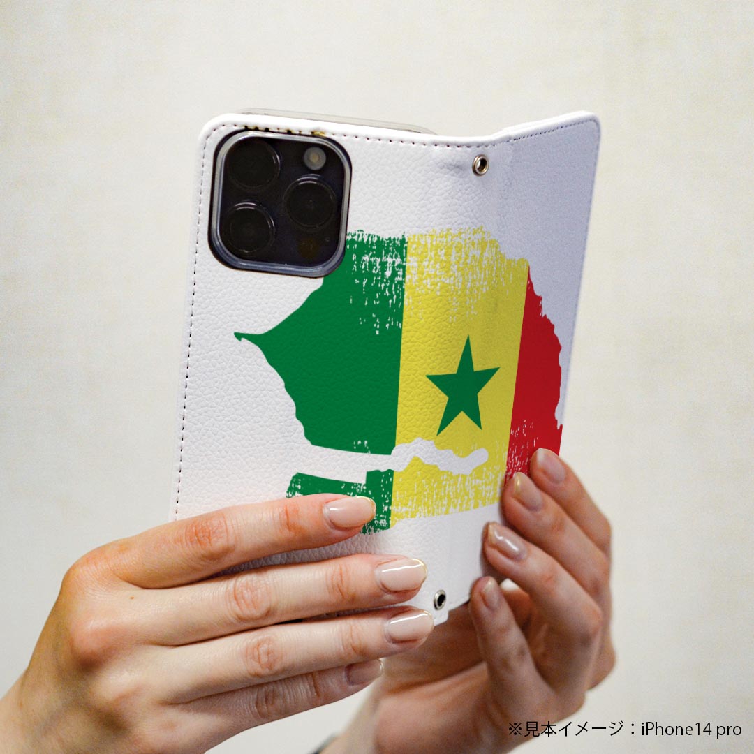 iPhone13pro 6.1インチ 専用 各キャリア iPhone13 Pro プロ 共通対応 ケース カバー 手帳型 マグネット式 ピタッと閉まる レザーケース iphone13pro カード収納 ポケット igcase 018941 国旗 senegal セネガル