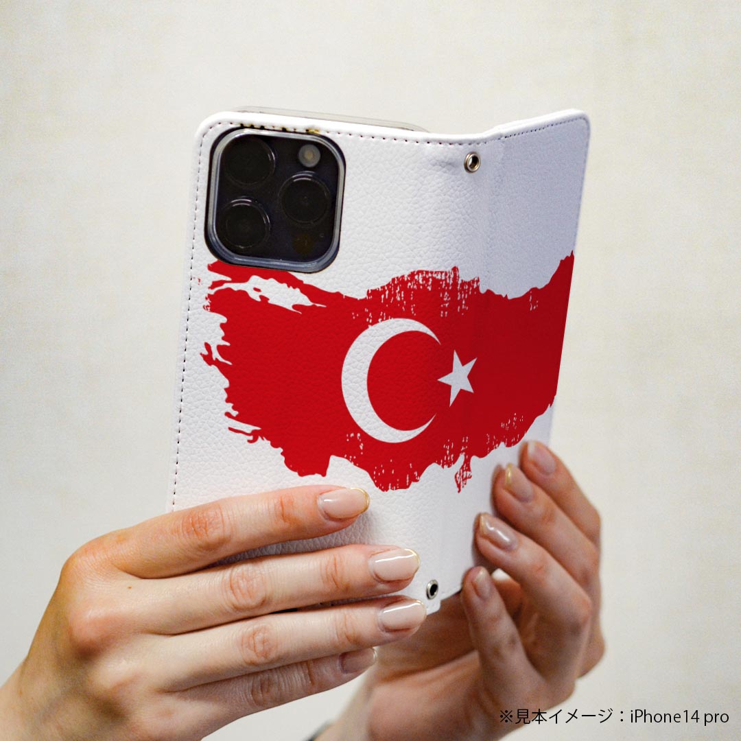 L-03K LG Electronics LG style エルジースタイル 専用 ケース カバー 手帳型 マグネット式 ピタッと閉まる レザーケース l03k docomo カード収納 ポケット igcase 018971 国旗 turkey トルコ