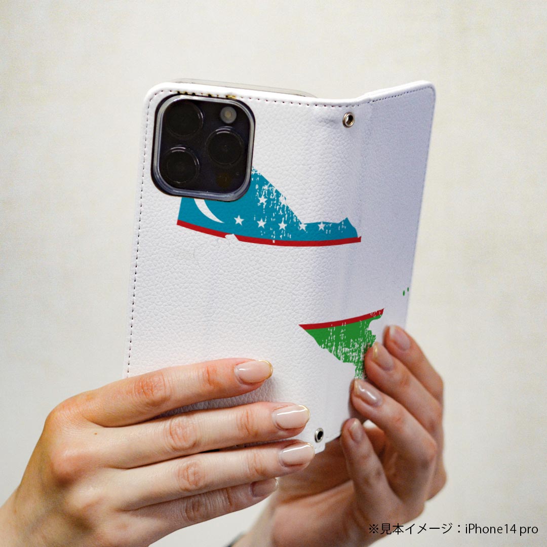 Xperia XZ1 SO-01K エクスペリア XZ1 専用 ケース カバー 手帳型 マグネット式 ピタッと閉まる レザーケース so01k カード収納 ポケット igcase 018980 国旗 uzbekistan ウズベキスタン