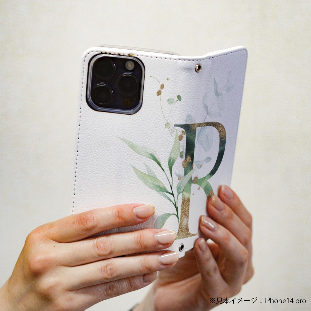 AQUOS R2 SH-03K アクオスR2 専用 ケース カバー 手帳型 マグネット式 ピタッと閉まる レザーケース sh03k カード収納 ポケット igcase 019135 フォント 文字 r アルファベット