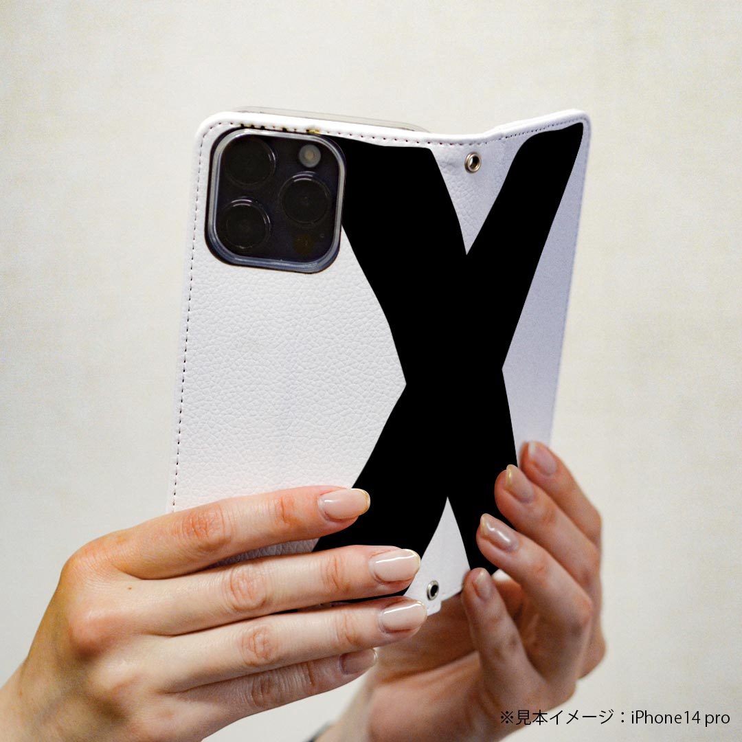 iPhoneSE ケース 第2世代 / 第3世代 iPhone 7 / iPhone 8 共通対応 アイフォーン 専用 ケース カバー 手帳型 マグネット式 ピタッと閉まる レザーケース sc02k カード収納 ポケット igcase 019204 フォント 文字 x アルファベット