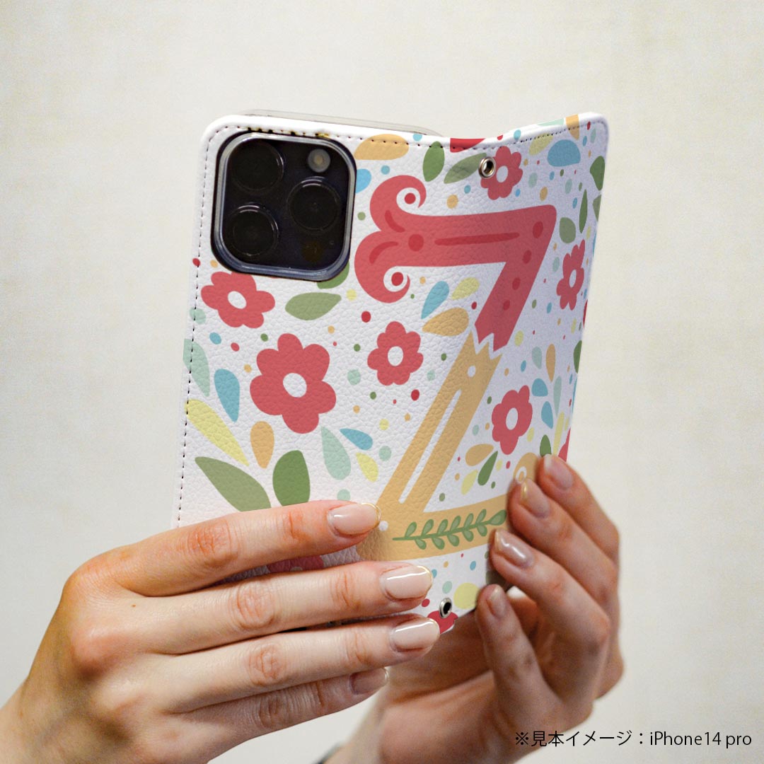 Galaxy A54 5G ギャラクシー SC-53D SCG21 専用 ケース 共通対応 カバー 手帳型 マグネット式 ピタッと閉まる レザーケース sc53d カード収納 ポケット igcase 019295 フォント 文字 z アルファベット