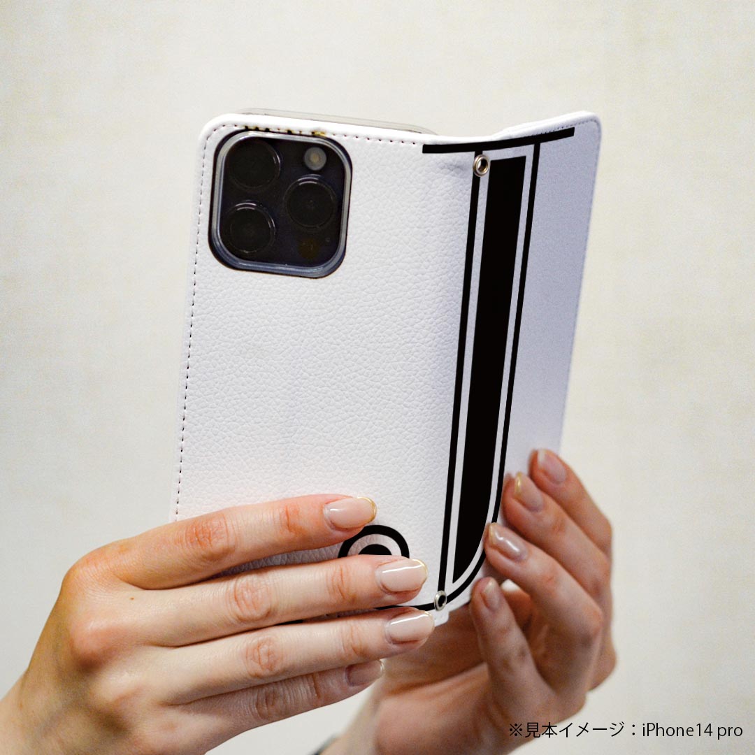 AQUOS R2 SH-03K アクオスR2 専用 ケース カバー 手帳型 マグネット式 ピタッと閉まる レザーケース sh03k カード収納 ポケット igcase 019351 フォント 文字 j アルファベット