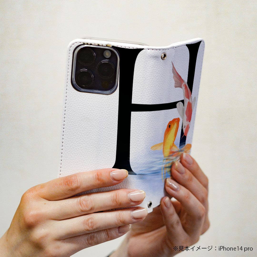 Disney Mobile on docomo DM-01K 専用 ケース カバー 手帳型 マグネット式 ピタッと閉まる レザーケース dm01k カード収納 ポケット igcase 019450 フォント 文字 h アルファベット