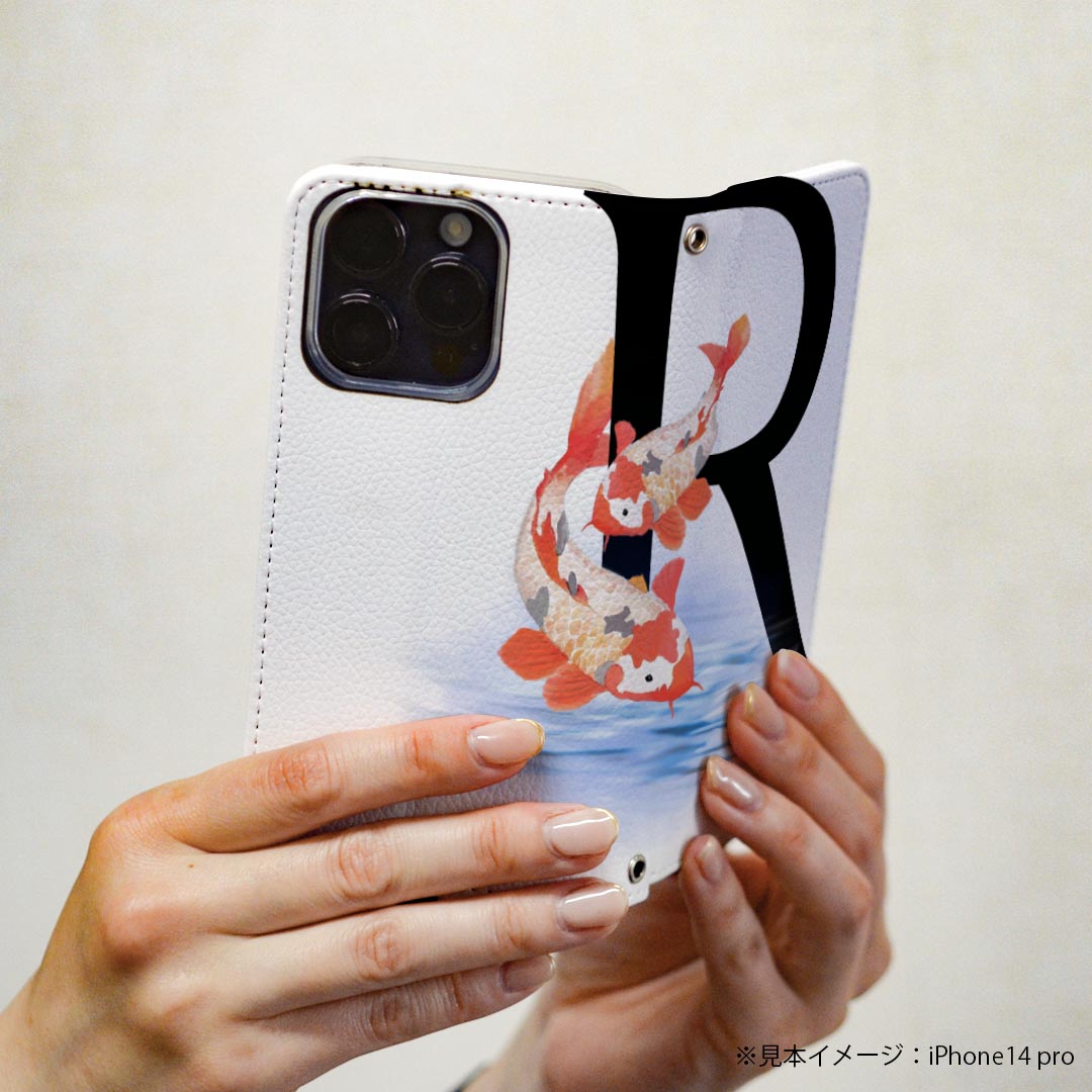 Google Pixel5 ケース 専用 ケース カバー 手帳型 マグネット式 ピタッと閉まる レザーケース pixel 5 カード収納 ポケット igcase 019460 フォント 文字 r アルファベット